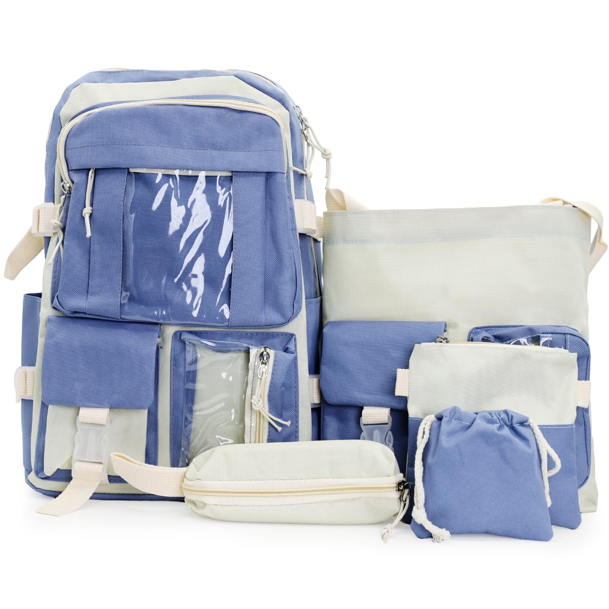 PALAY Cute Backpack for Girls Canvas Backpacks Set with Canvas Tote Bag Waterproof Multi-Pocket Kawaii School Backpack for Kids Laptop School Bag PALAY Cute Backpack for Girls Canvas Backpacks Set with Canvas Tote Bag Waterproof Multi-Pocket Kawaii School Backpack for Kids Laptop School Bag